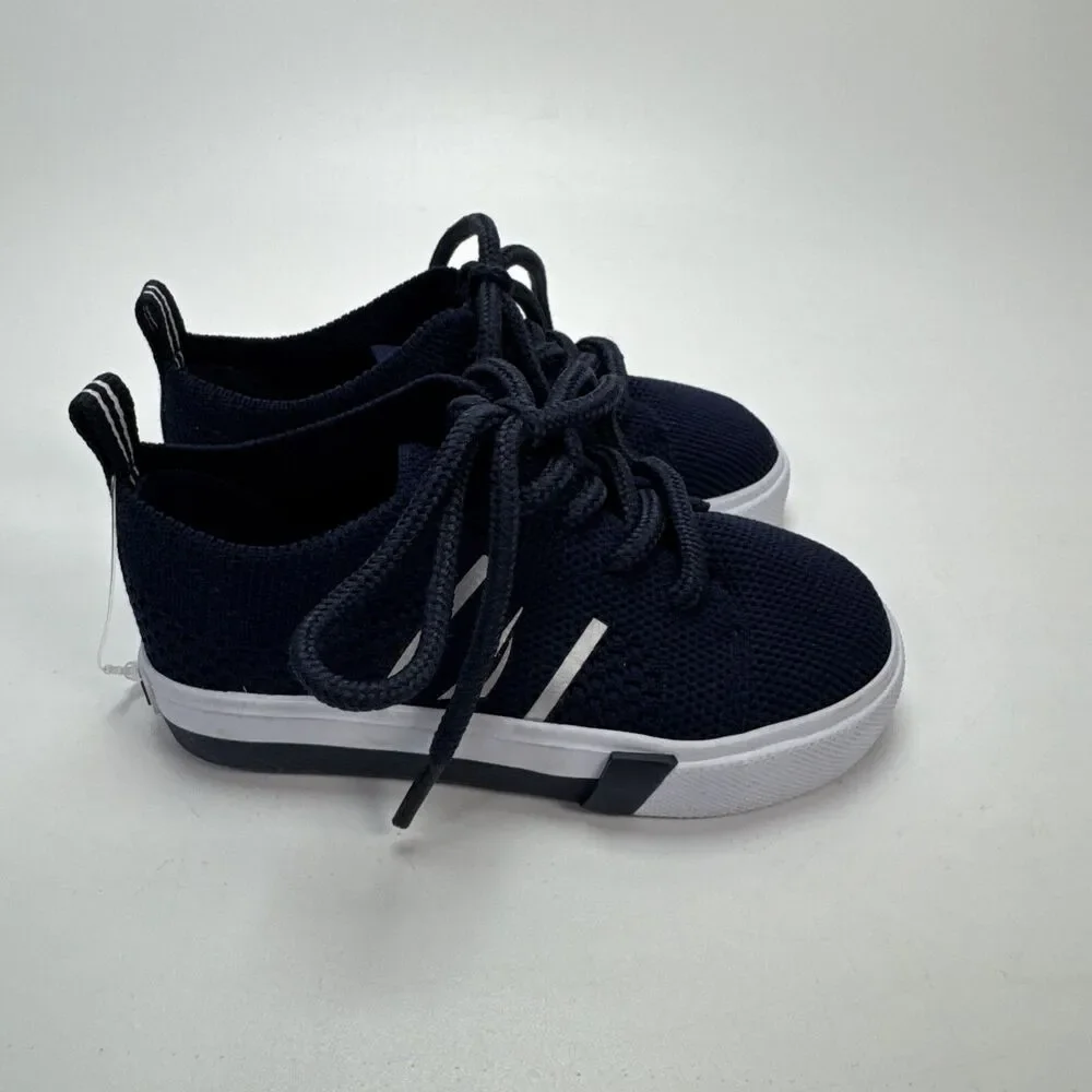 Baby Toddler Boys Size 5 NAUTICA Navy Blue Lace Shoes Breathable Sailboat